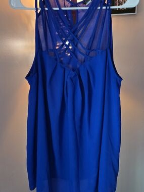 torrid Royal Blue Strappy Lattice Back Top Sz 2xl